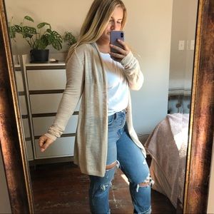 White + Warren Cardigan XS cream long sleeve